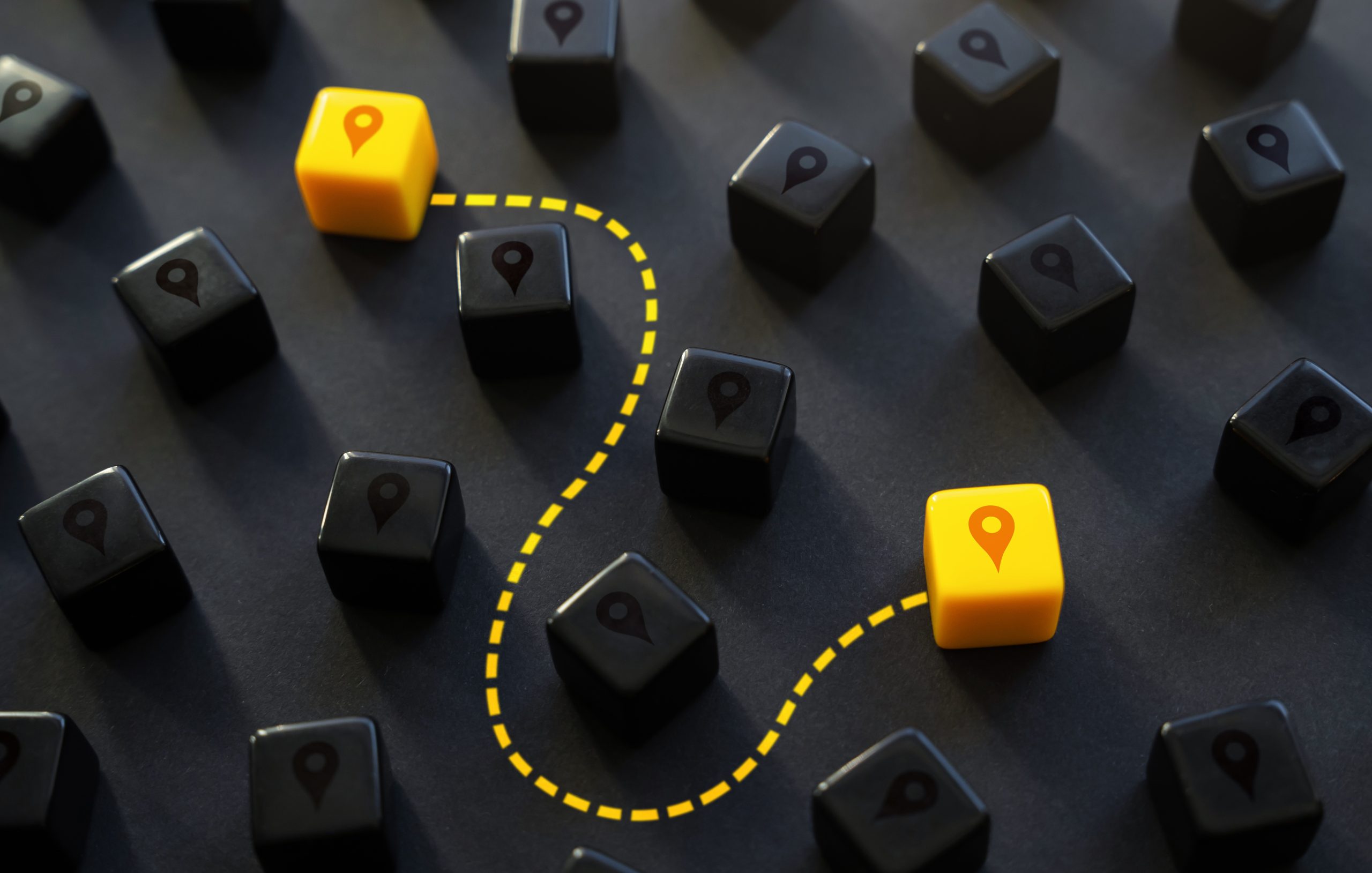 What Happens When You Click a Link? The Hidden Journey Across the Internet Illustration of a digital route connecting locations, representing how data travels across the internet after a user clicks a link.